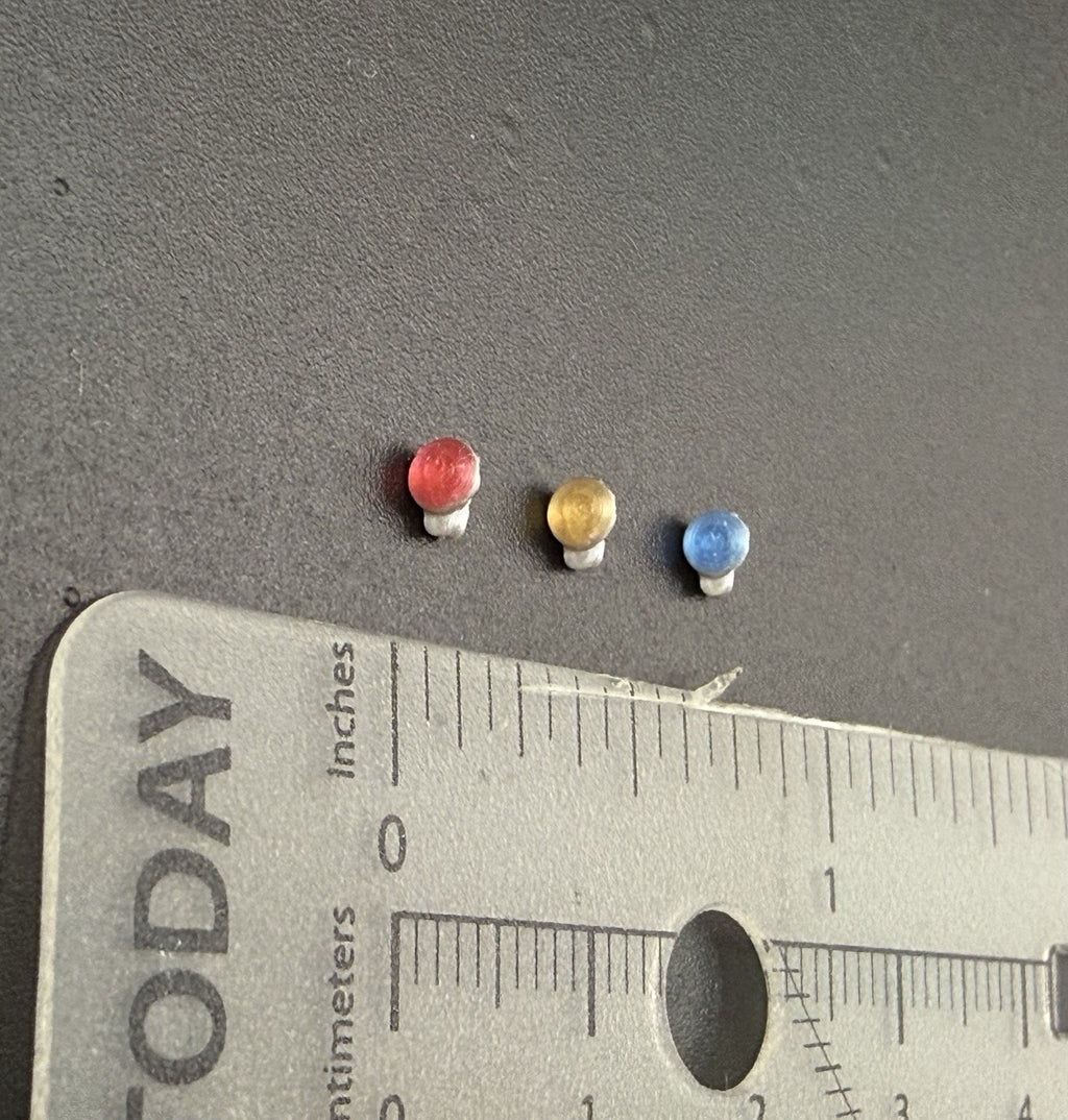 3 Pack 1/64 Scale Model Blue Red Amber PAR Round Deck Light Police 6460 CHP4