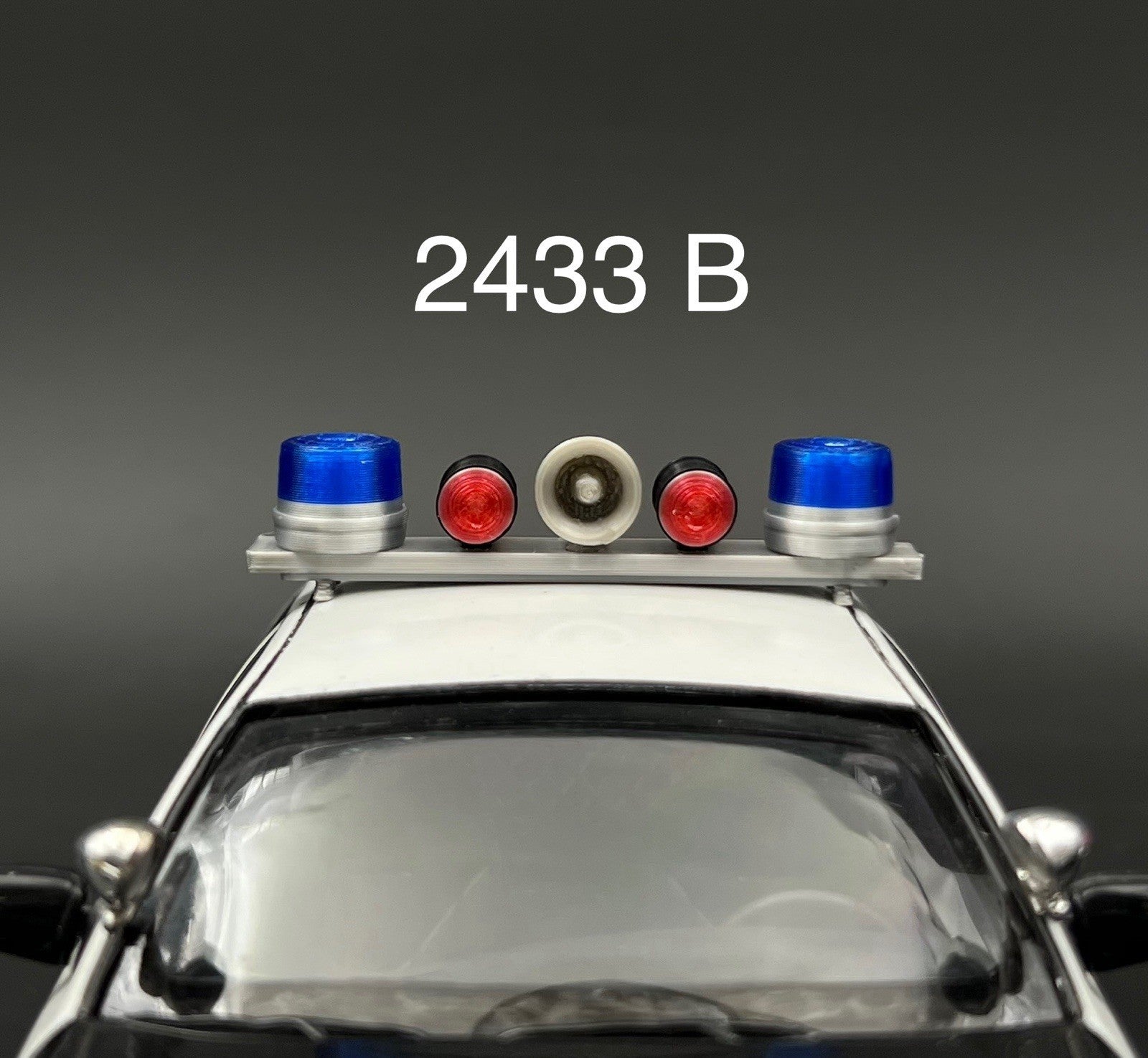 1/24 25 Blue Red Mars Skybolt Beacon Lightbar Siren Speaker Police Sheriff Fire0