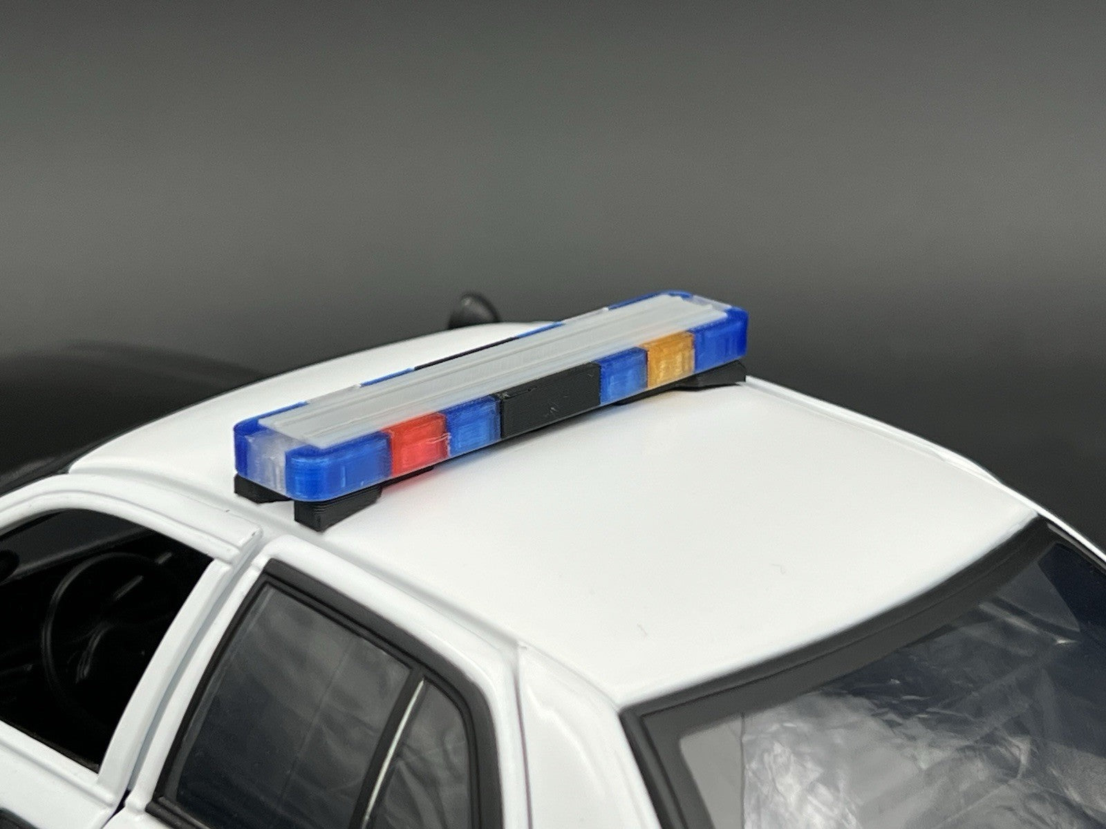 1/18 LED Ready Whelen Edge Massachusetts Police Lightbar Blue Clear Amber Red12