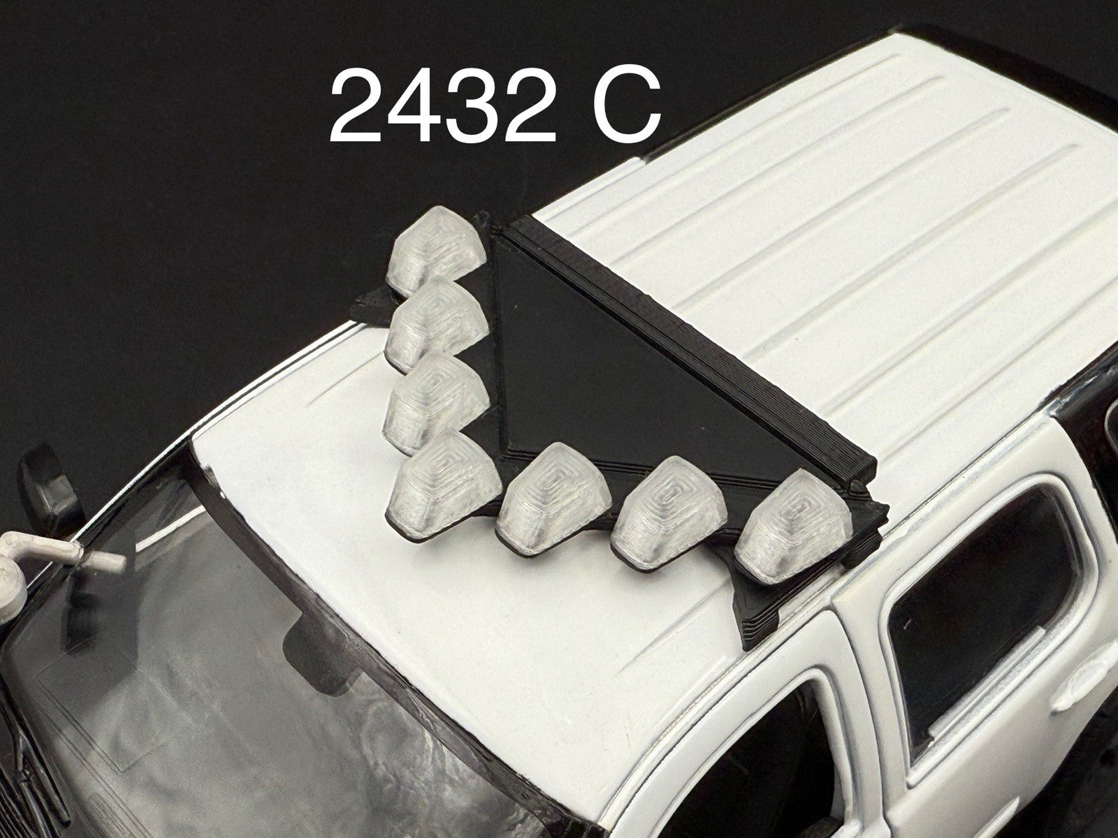 1/24 25 Scale Model LED Ready Clear Federal Vector Lightbar Police Fire 2432C0