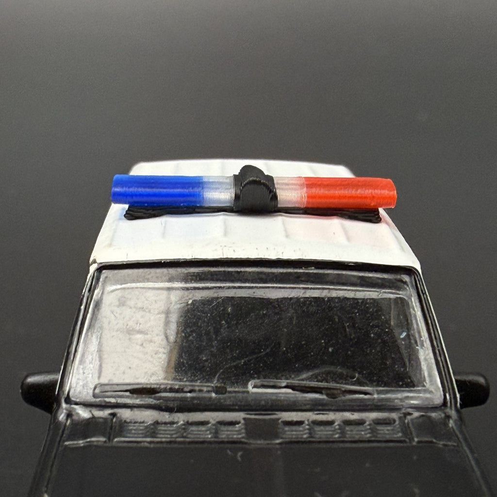 2-Pack 1/64 Scale Model Jetsonic Blue Clear Red Lightbar Police 6424BCR11