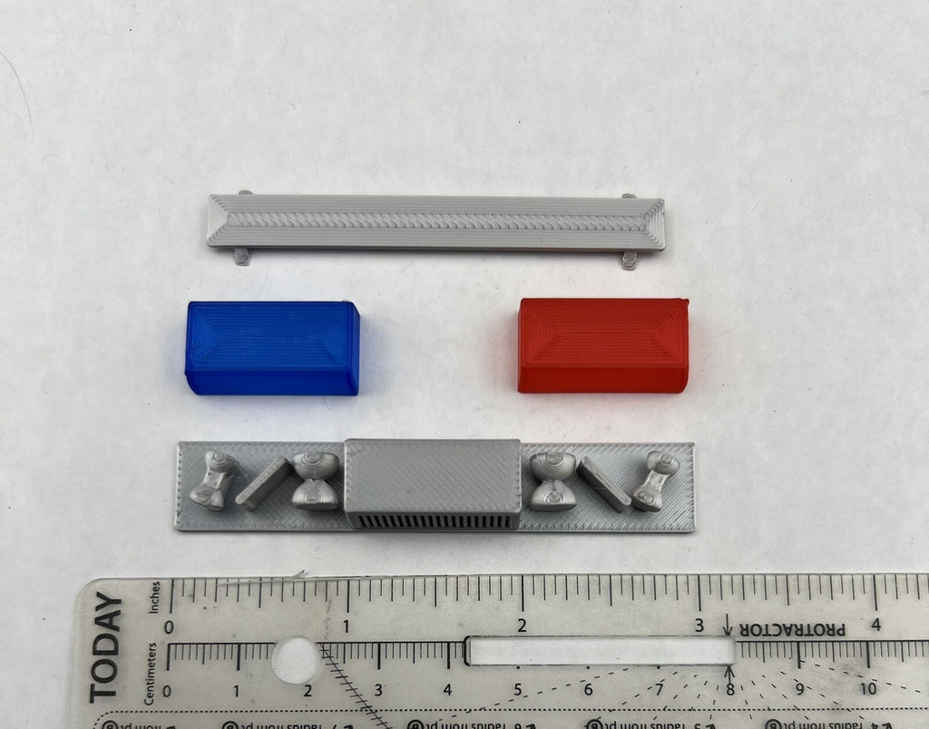 1/18 Blue Red Federal Signal Twinsonic Lightbar Police Sheriff Highway Patrol1