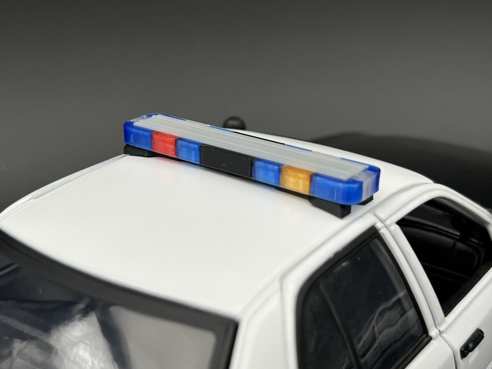 1/18 LED Ready Whelen Edge Massachusetts Police Lightbar Blue Clear Amber Red9