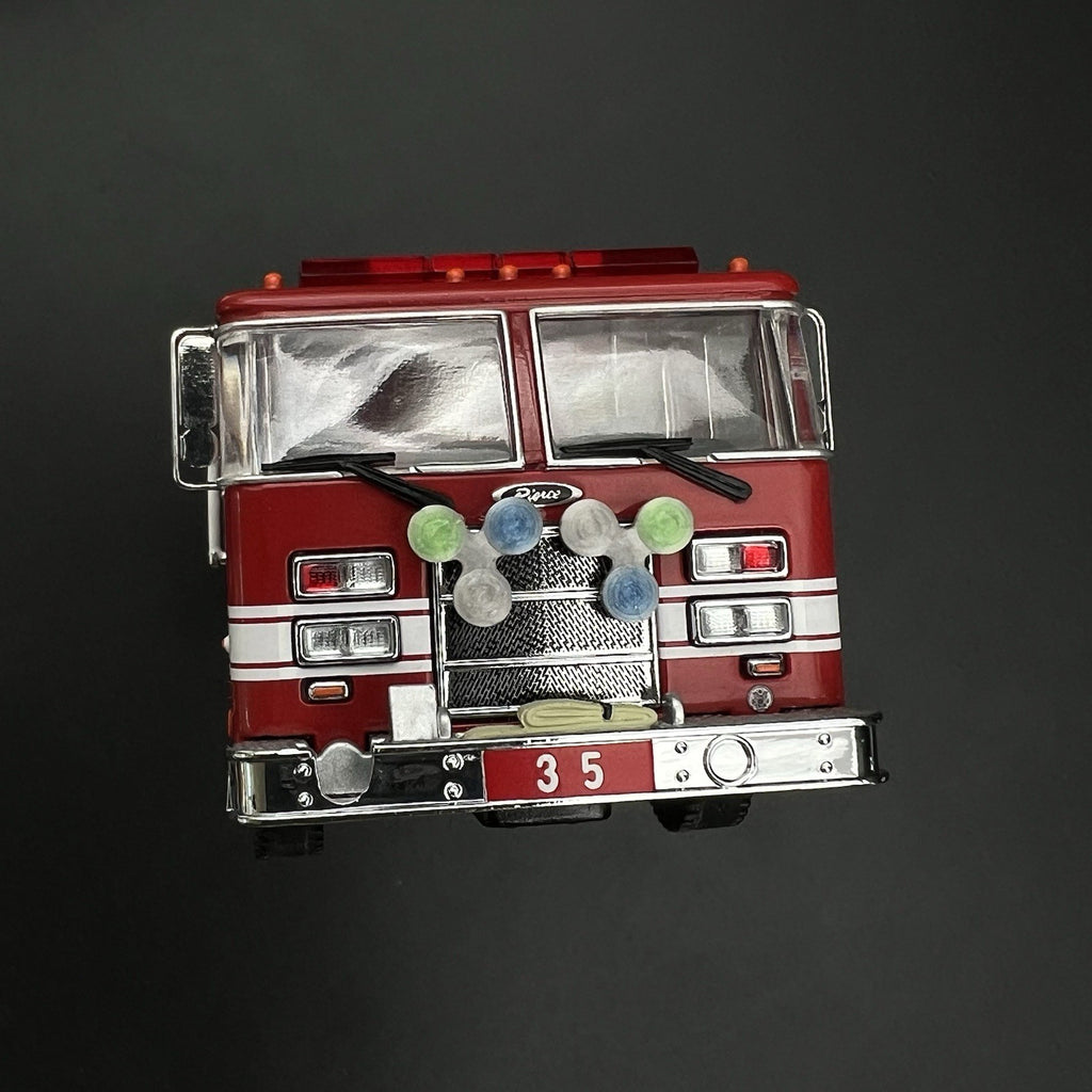 2 Pack 1/64 Roto Ray Green Clear Blue Code 3 Fire Truck Engine Chicago Illinois2