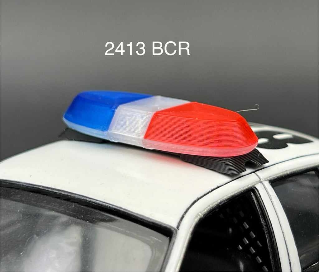 1/24 25 Blue Clear Red Federal Signal Vista Lightbar San Diego Police Sheriff0
