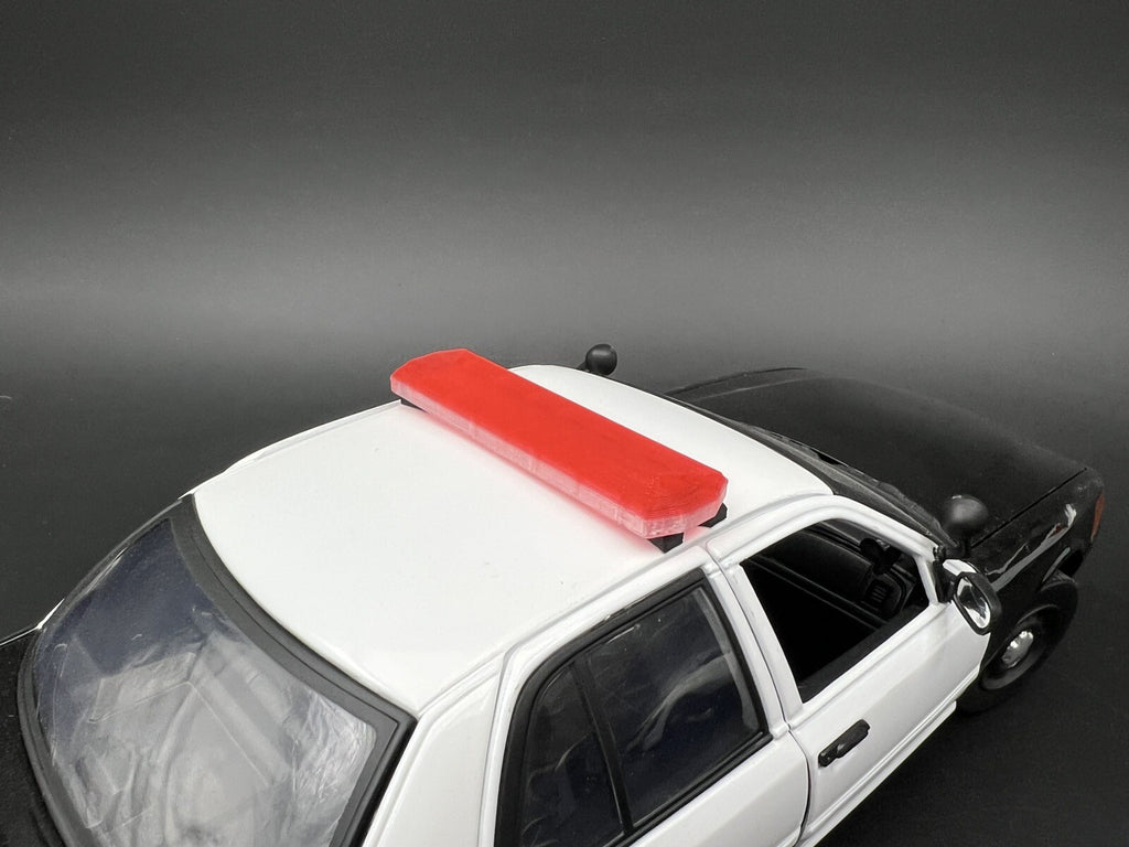 1/18 LED Ready Code 3 2700 Red Lightbar Fire Police Highway Patrol Sheriff EMS6