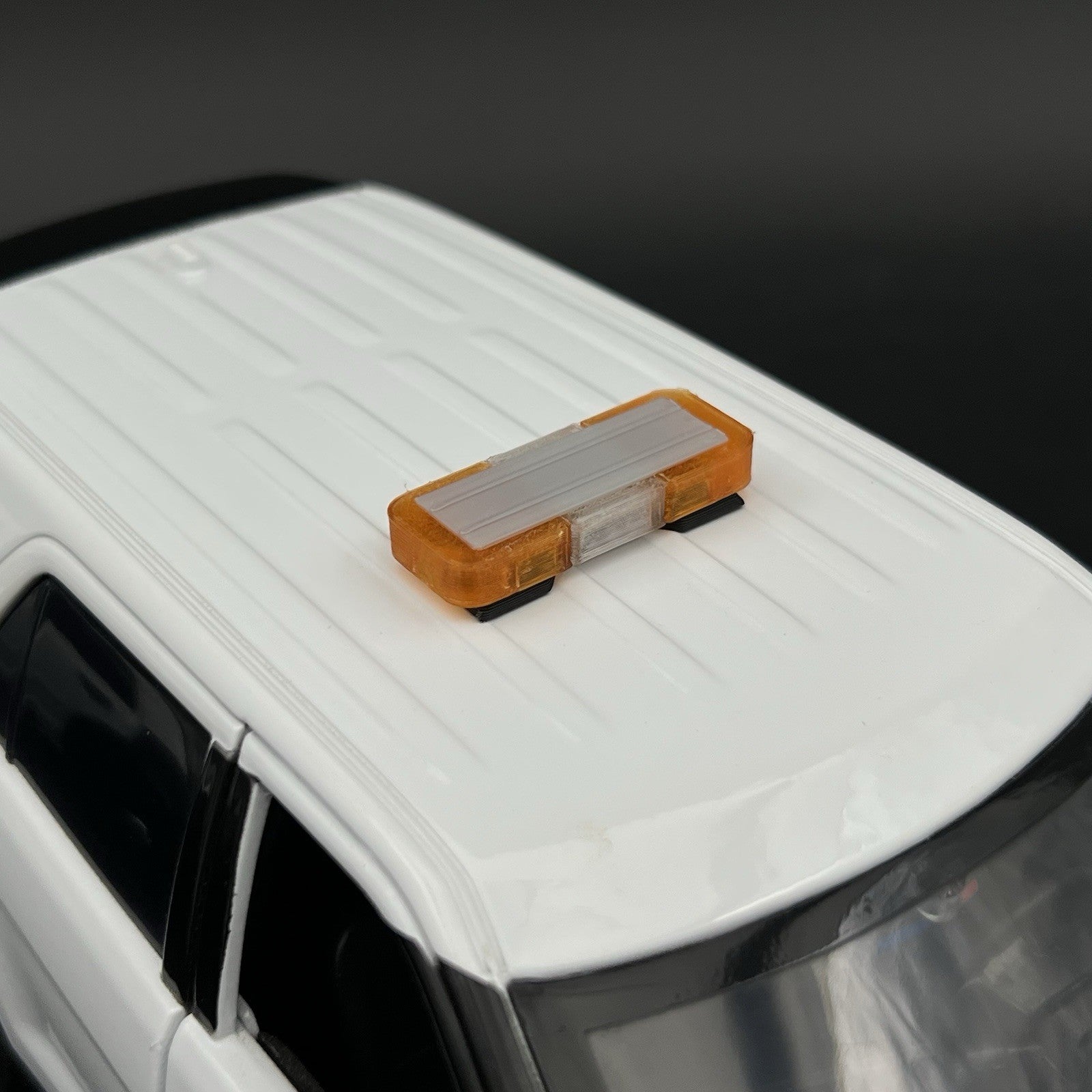 1/18 Mini Whelen Edge Lightbar Amber Clear Gray Top Cover6