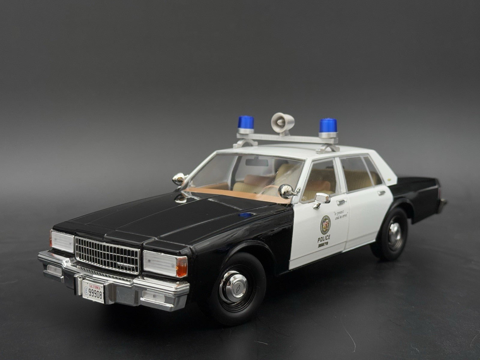 1/24 Scale Model Blue Twin Beacon Ray Speaker Police Lightbar Visibar 2461B2