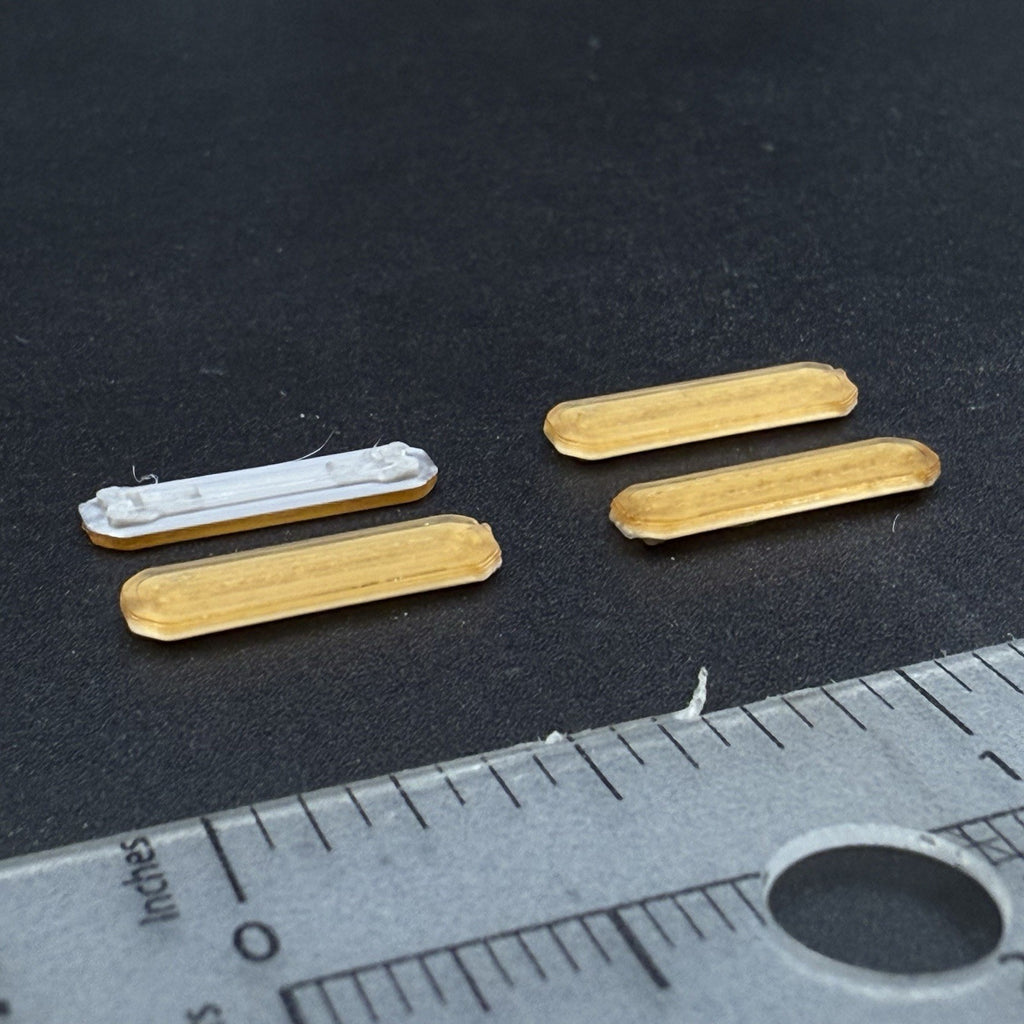 4 Pack 1/87 Amber LED Style Code 3 X2100 Lightbar HO Scale Work Tow Construction1
