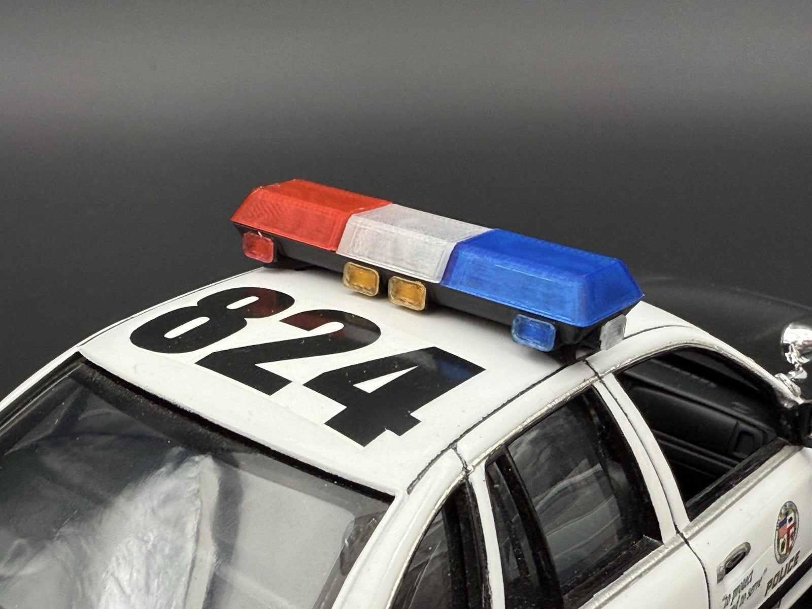 1/24 25 Scale Blue Red Clear Streethawk XL Lightbar Police 2464BRClearXL9