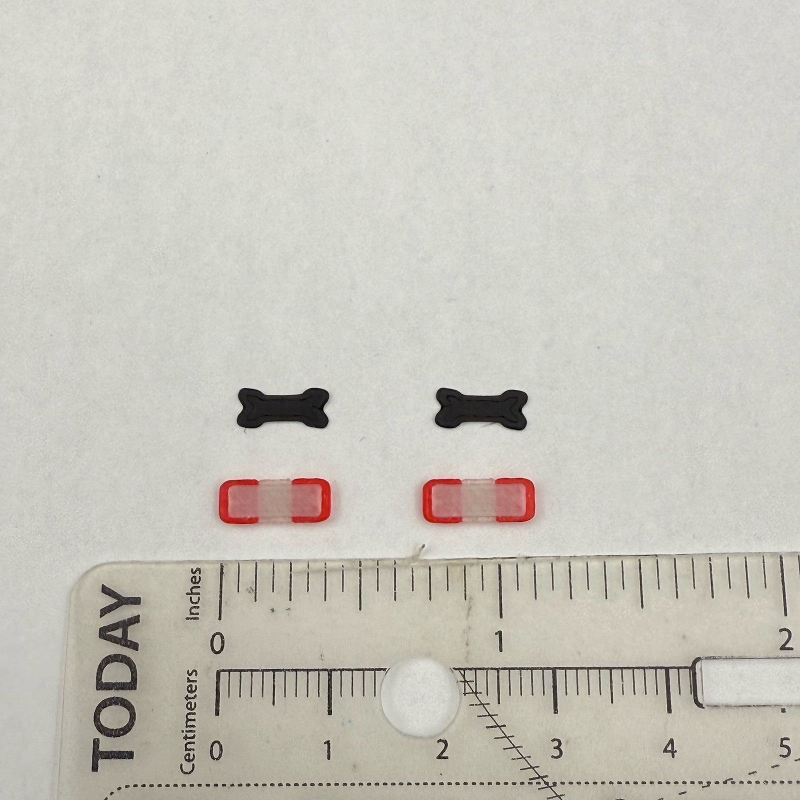 2 Pack 1/64 Mini Whelen Edge Red Clear Red Lightbar Gray Top Police Fire EMS1