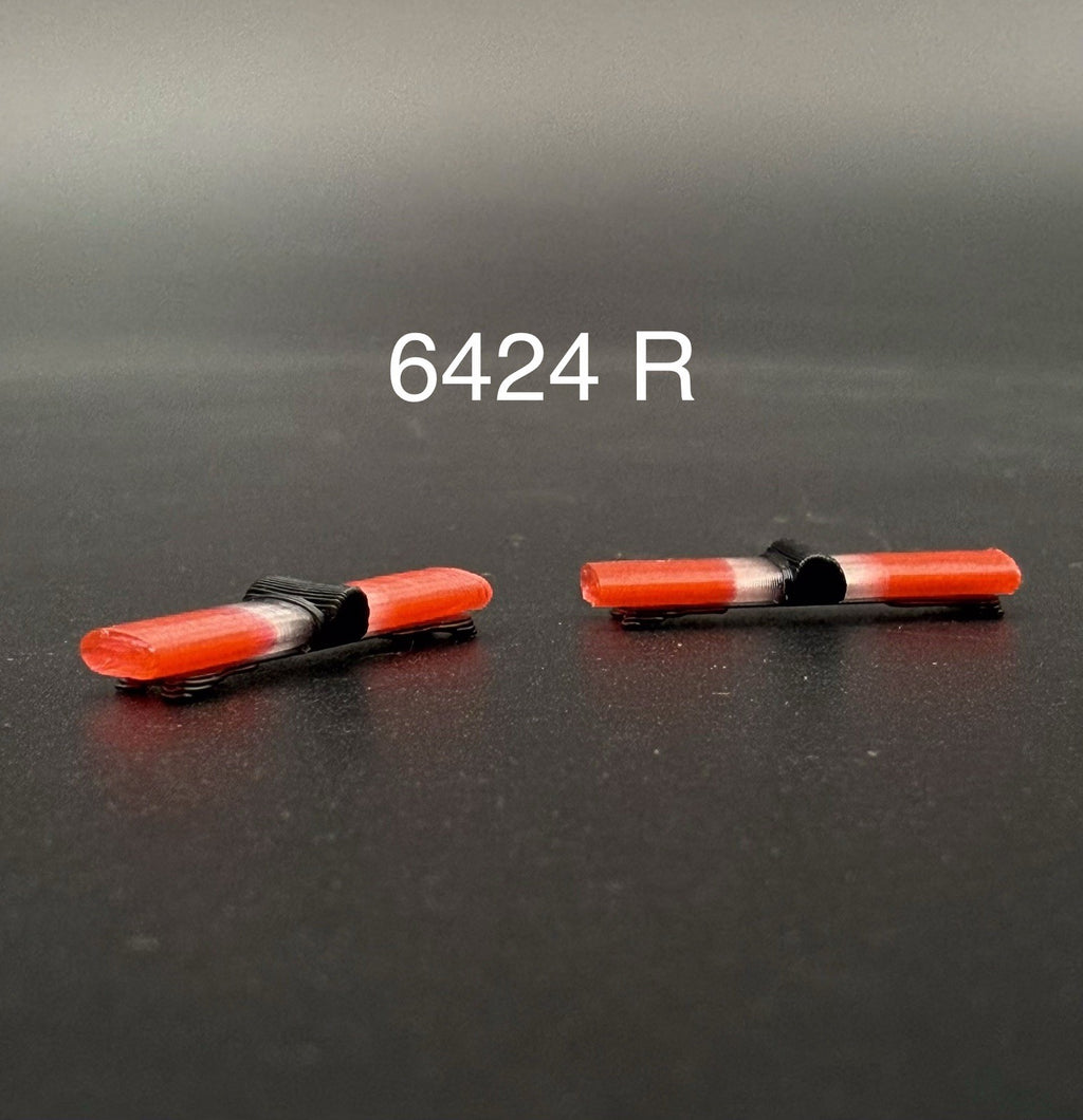 2-Pack 1/64 Scale Model Jetstream Jetsonic Red Lightbar Police Fire 6424R0