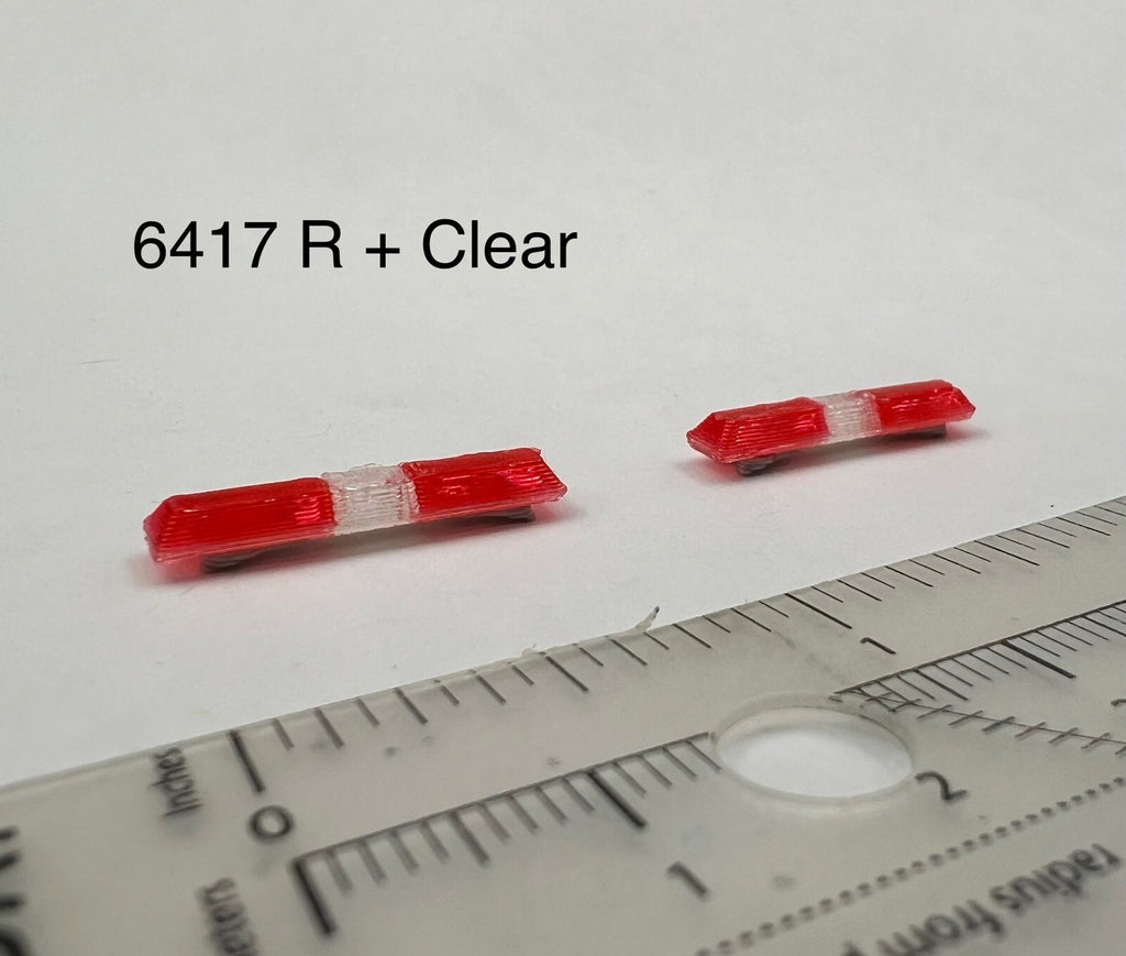 2 Pack 1/64 Code 3 LP6000 Clear + Red Lightbar Greenlight Fire EMS Ambulance SUV0