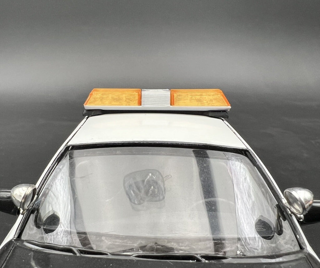 1/24 25 27 Amber Chrome Code 3 LP6000 Lightbar W Internal Lens Work Security Tow4
