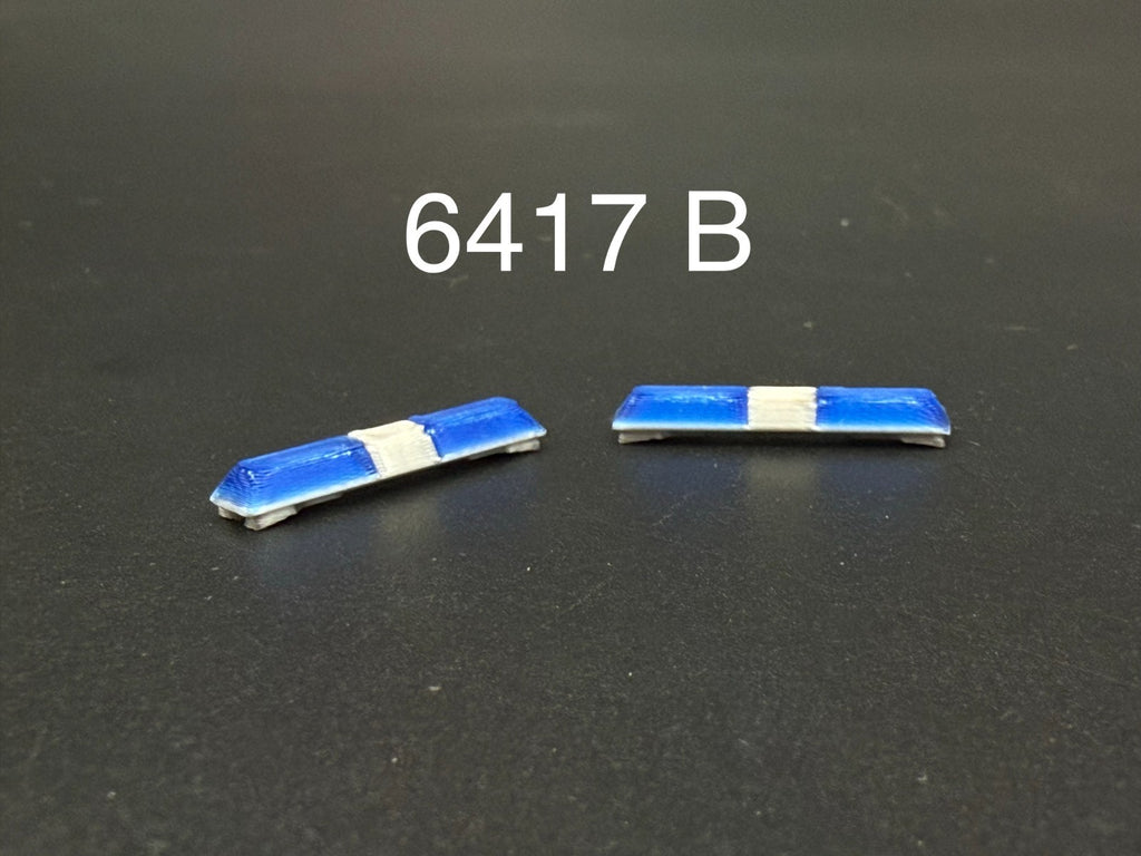 2 Pack 1/64 Scale Code 3 LP6000 Blue Lightbar Greenlight Police 6417B0