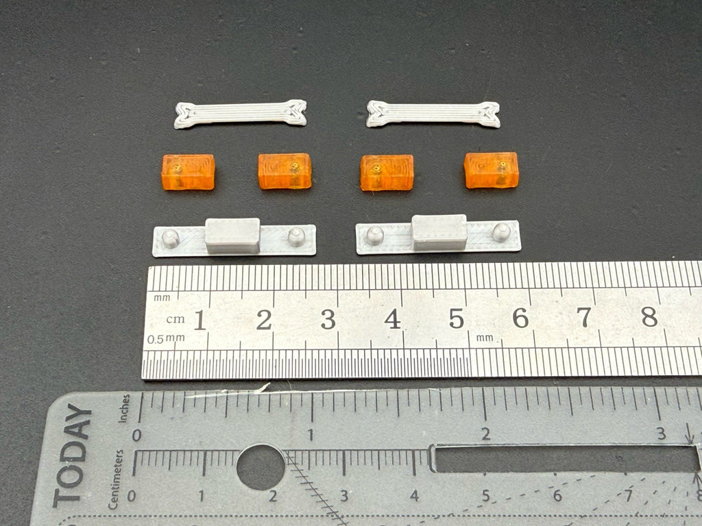 2 Pack 1/50 48 Scale Amber Twinsonic Lightbar Construction Work Tow Truck 5015A1