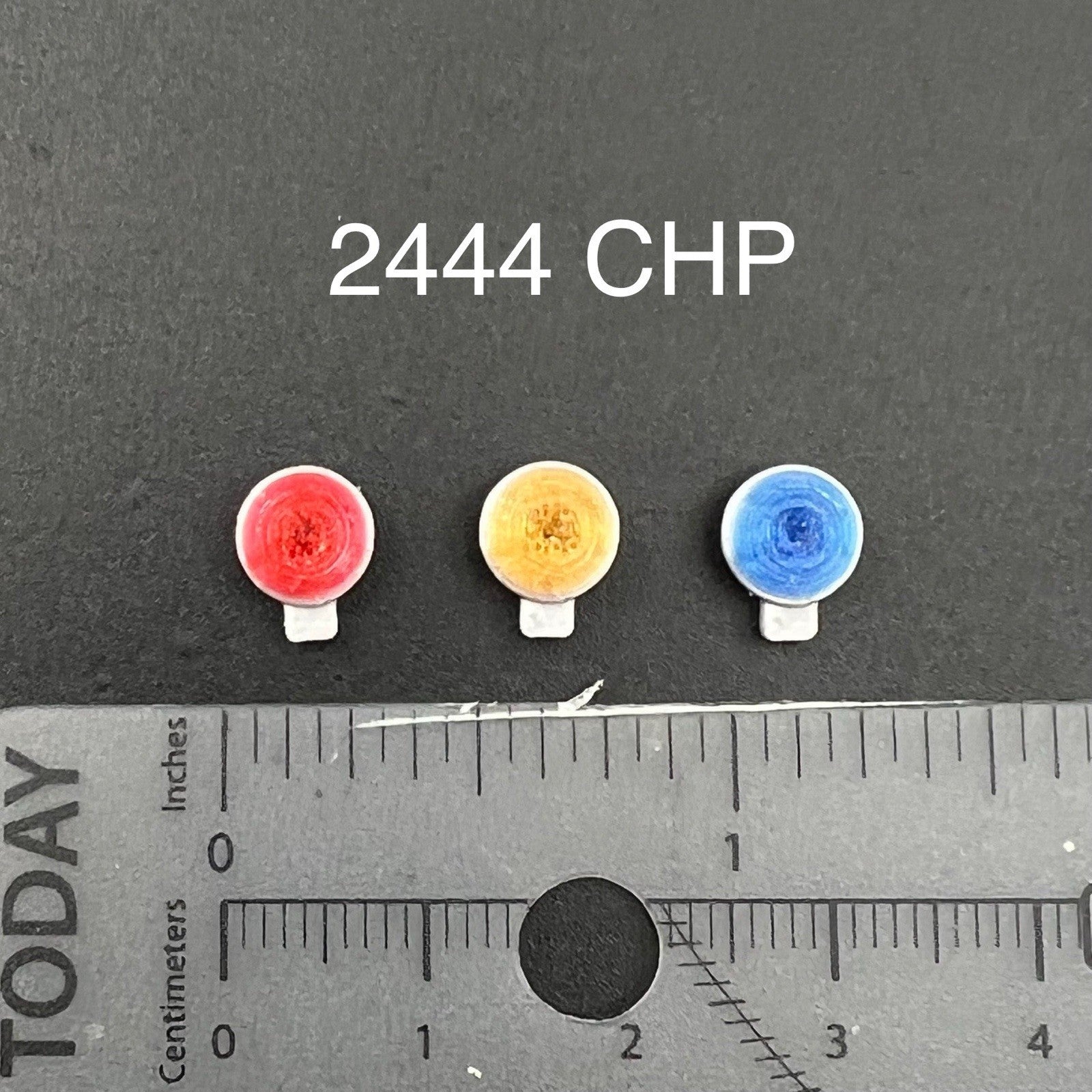 3 Pack 1/24 LED Ready Blue Red Amber Vintage Round Deck Light CHP Style Police0