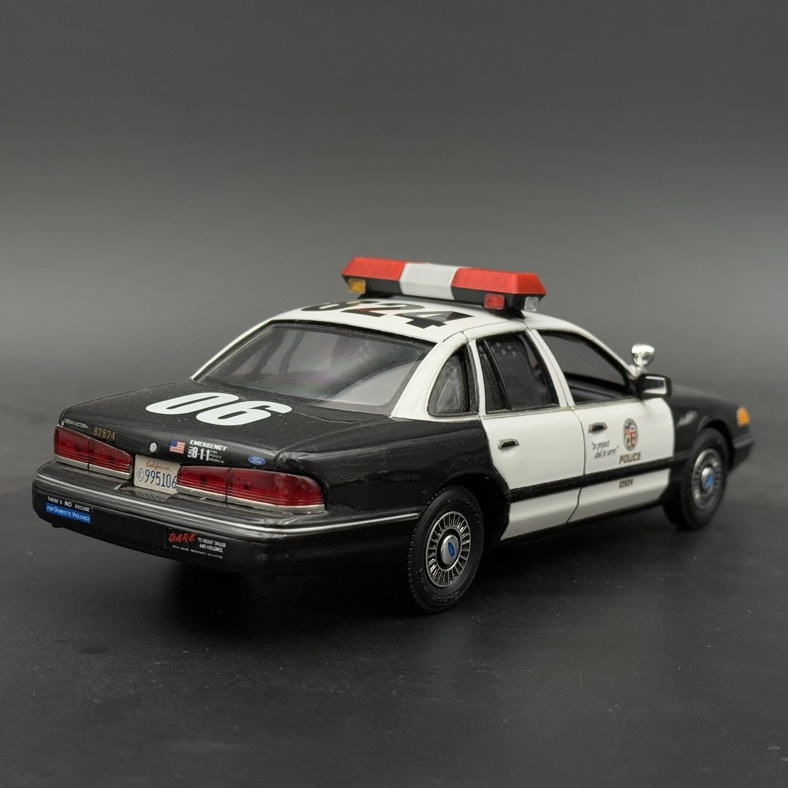 1/24 25 Scale Red Chrome Streethawk Lightbar New York Police Sheriff Fire12
