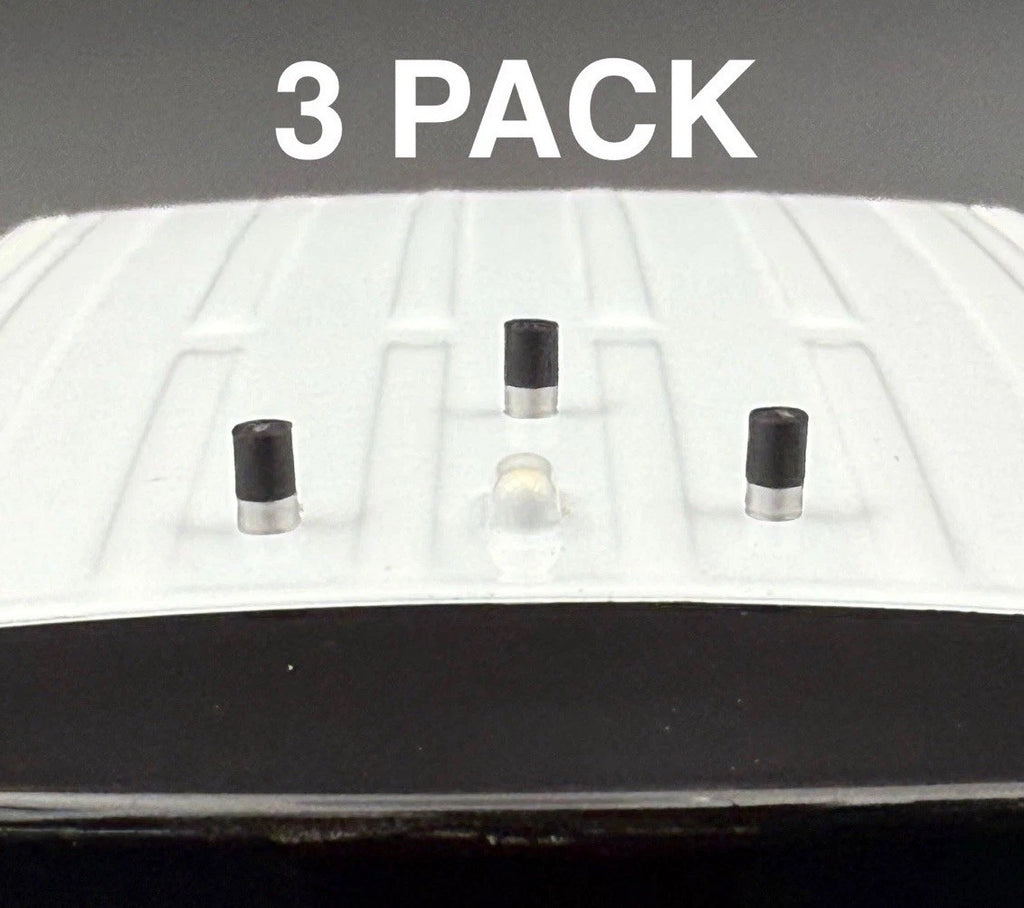 3 Pack 1/10 Scale Model Black Silver Low Profile Stubby Antenna Police Fire 101