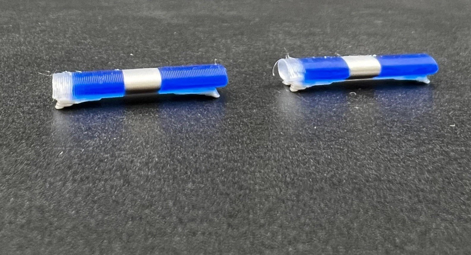 4 Pack 1/87 Blue Clear Chrome Federal Signal Aerodynic Lightbar Police Sheriff0