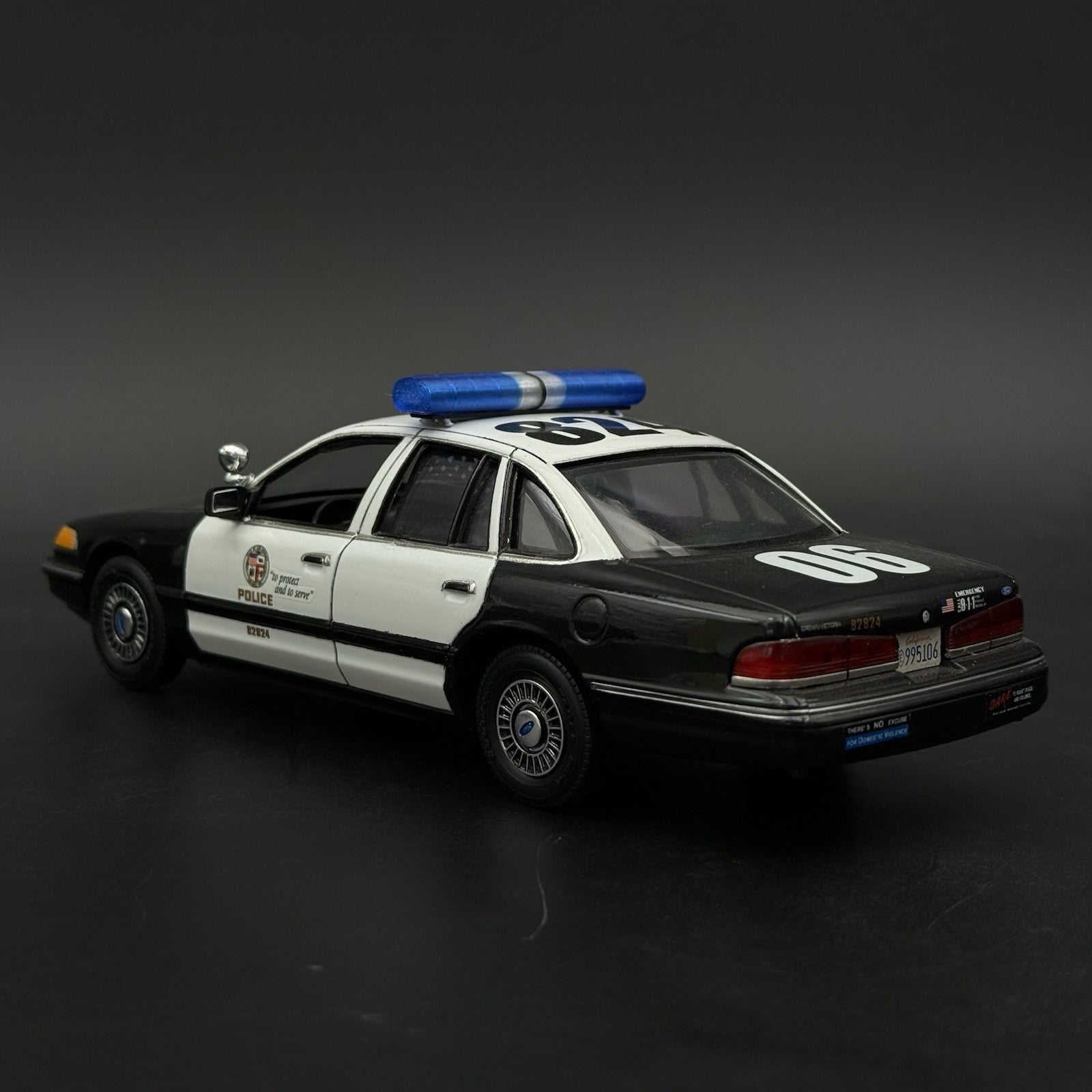 1/24 1/25 LED Ready AeroDynic Blue Clear Lightbar Police Sheriff State Trooper5
