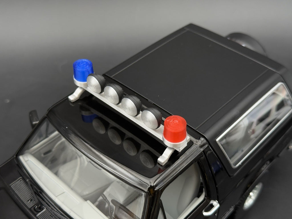 1/24 Scale Model Twin Beacon Ray Blue Red Police Lightbar Visibar 2461 LAPD13
