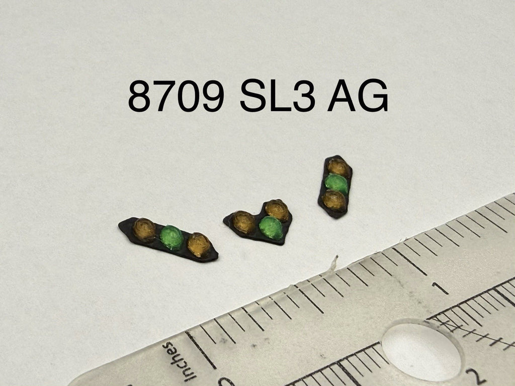 3 Pack 1/87 HO Scale Amber Green Split Vision SLR Lightbar Truck 8709SL3AG0