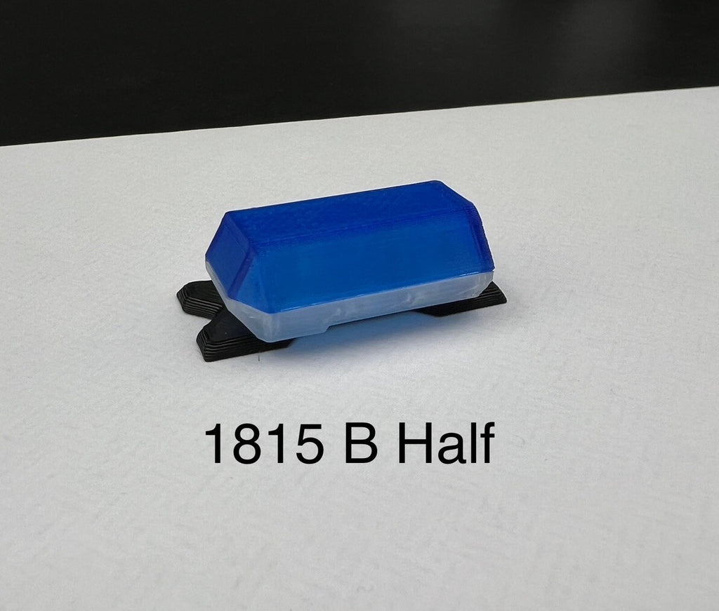 1/18 Scale Blue Half Code 3 MX7000 Lightbar W/ Internal Lens Police Sheriff Fire0