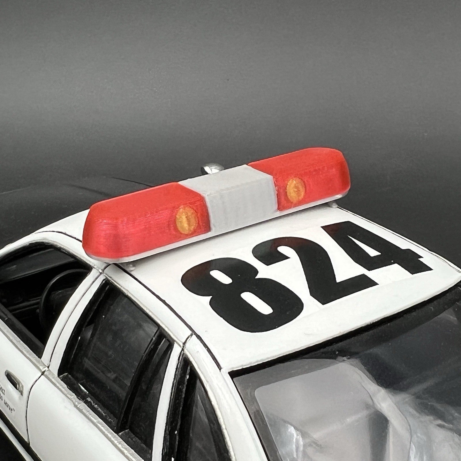 2-pack 1/43 Scale Model Red Amber Whelen 80H 90H 8000 Lightbar Police Fire14
