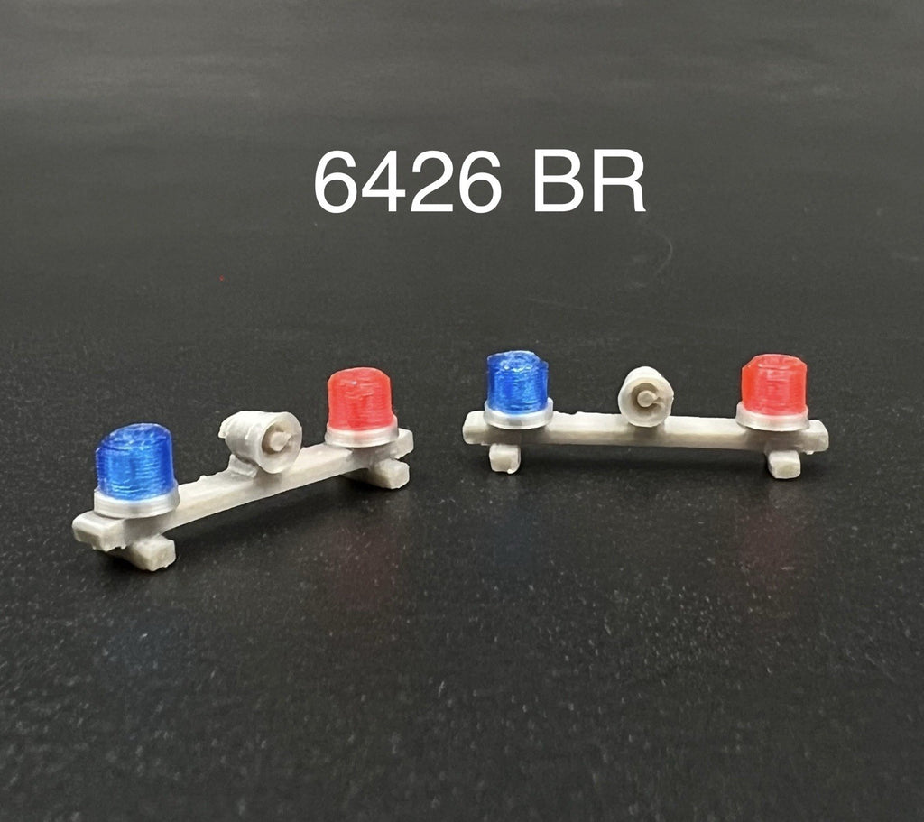 2 Pack 1/64 Blue Red Mars Skybolt Beacon Lightbar Siren Speaker Police Sheriff0
