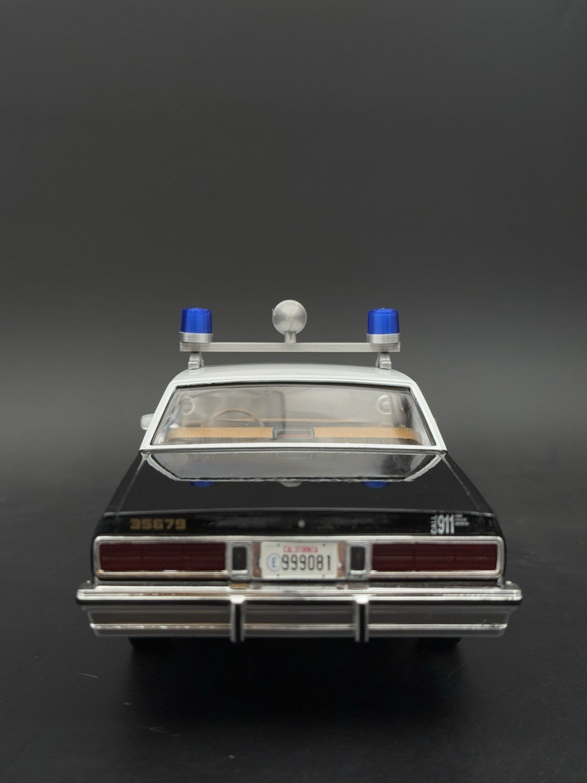1/24 Scale Model Blue Twin Beacon Ray Speaker Police Lightbar Visibar 2461B5