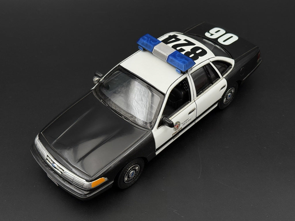 1/24 25 Scale Blue Chrome Streethawk Lightbar Police 24645