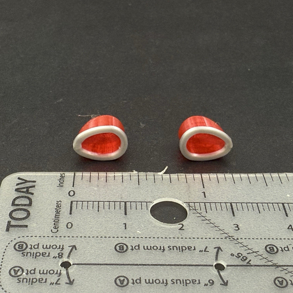 2 Pack 1/18 LED Ready Red Fire Ball Teardrop Beacon Kojak Starsky Hutch Police1
