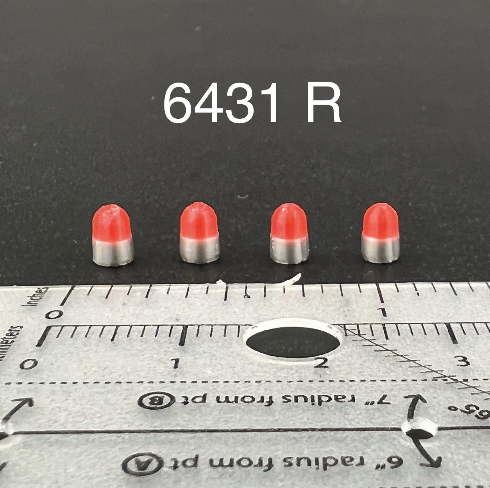 4 Pack 1/64 Vintage Red Beacon Ray Lightbar Sheriff Police Fire Ambulance0