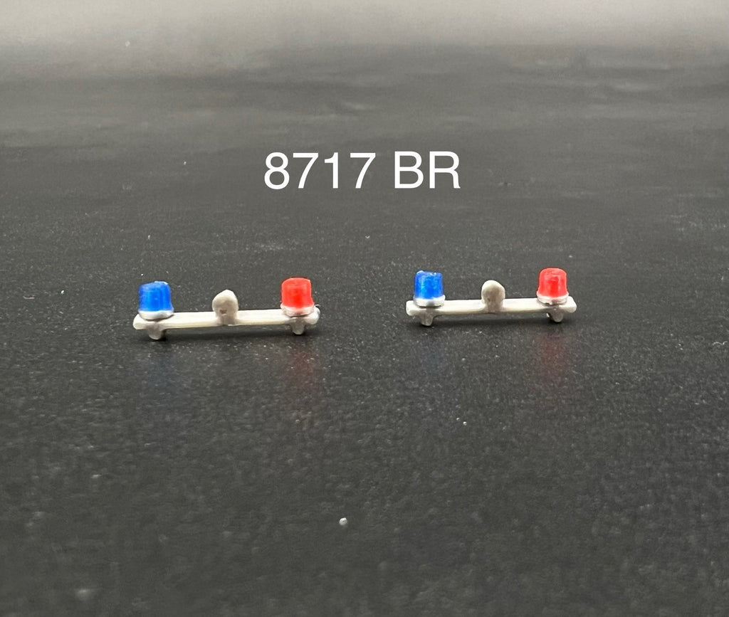 2 Pack 1/87 Blue Red Mars Skybolt Beacon Lightbar Siren Speaker Police Sheriff0