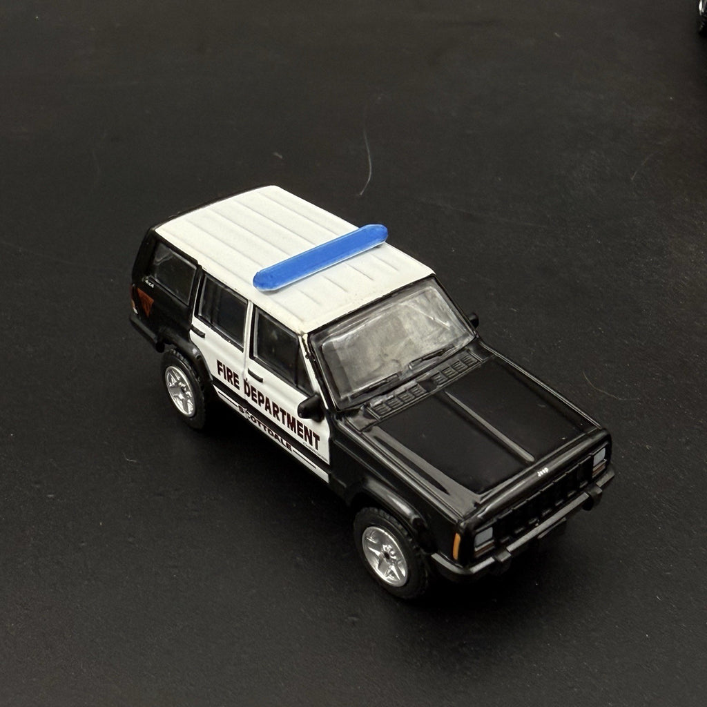 2 Pack 1/64 Blue LED Style Narrow Lightbar Greenlight Fire Police Ambulance SUV6