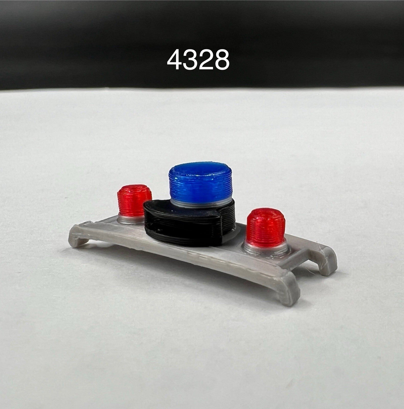 1/43 Vintage Red Beacon Blue Beacon With Siren Speaker Lightbar Police0