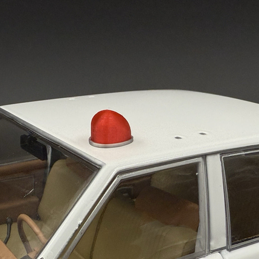 2 Pack 1/18 LED Ready Red Fire Ball Teardrop Beacon Kojak Starsky Hutch Police6