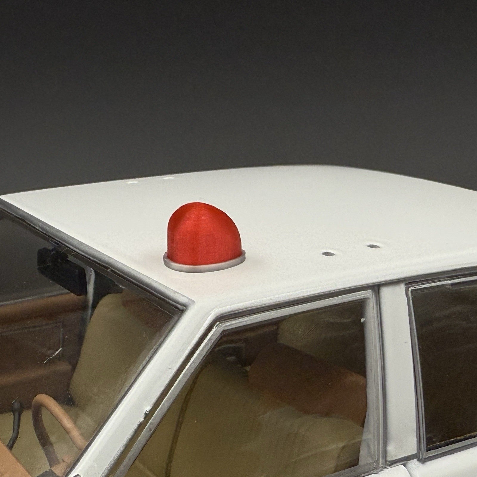 2 Pack 1/18 LED Ready Red Fire Ball Teardrop Beacon Kojak Starsky Hutch Police6