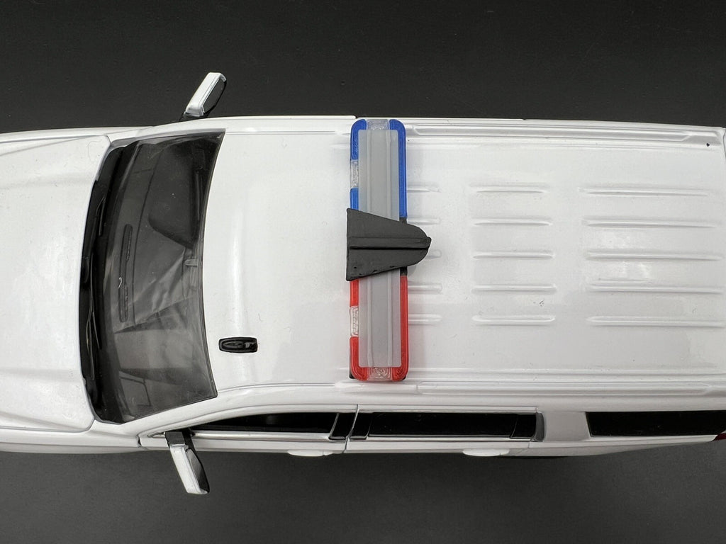 1/24 25 LED Ready Whelen Edge Lightbar Blue Red w/ Speaker Highway Patrol Police3