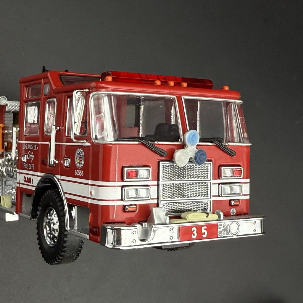 2 Pack 1/64 Roto Ray Blue Clear Navy Light Code 3 Fire Truck Engine Ladder2
