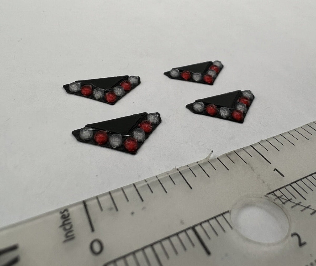 4 Pack 1/87 HO Scale Red NYPD Federal Signal Vision SLR Lightbar Police Fire EMS1