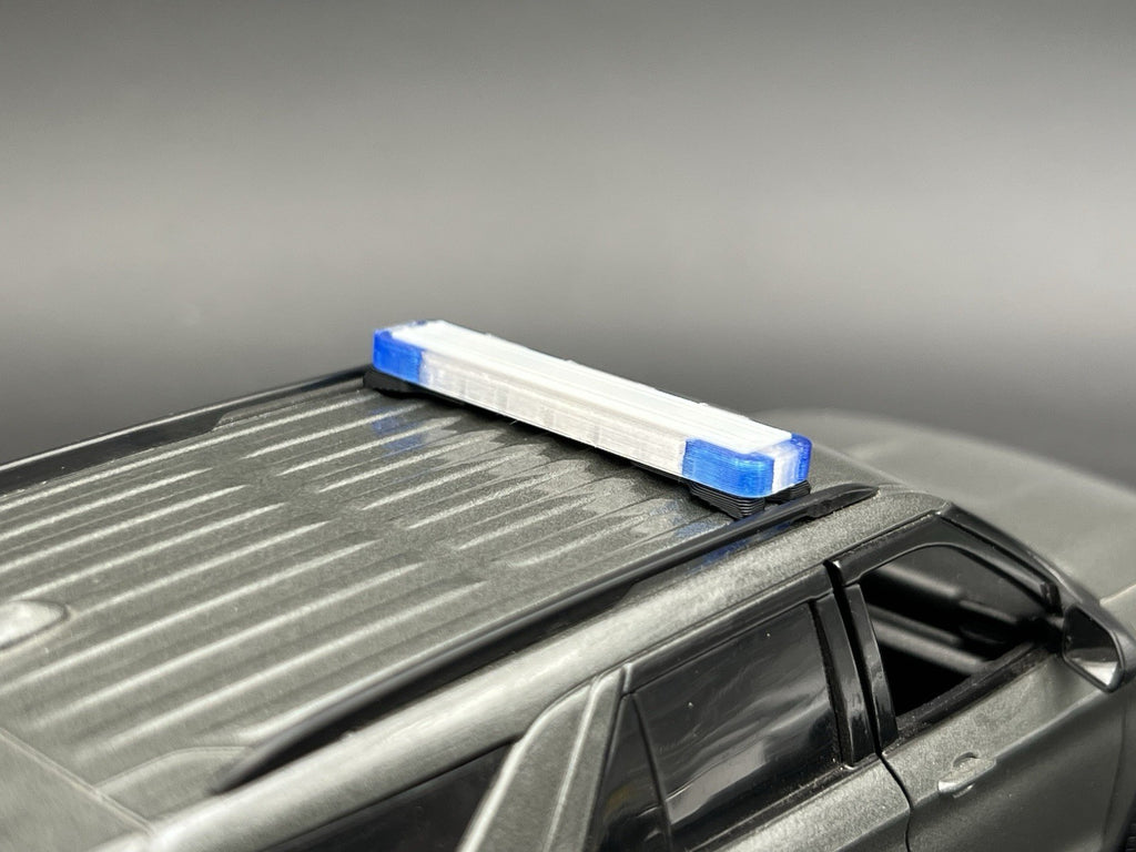 1/24 25 27 LED Ready Whelen Edge Maui Hawaii Honolulu Police Lightbar Blue Clear9
