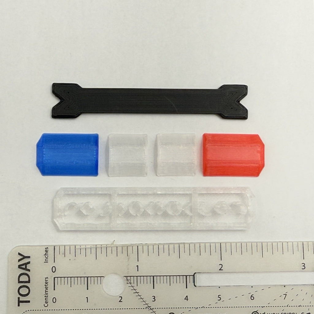 1/24 25 Scale Model Blue Clear Red Code 3 MX7000 XL Lightbar Truck Width 58” 1