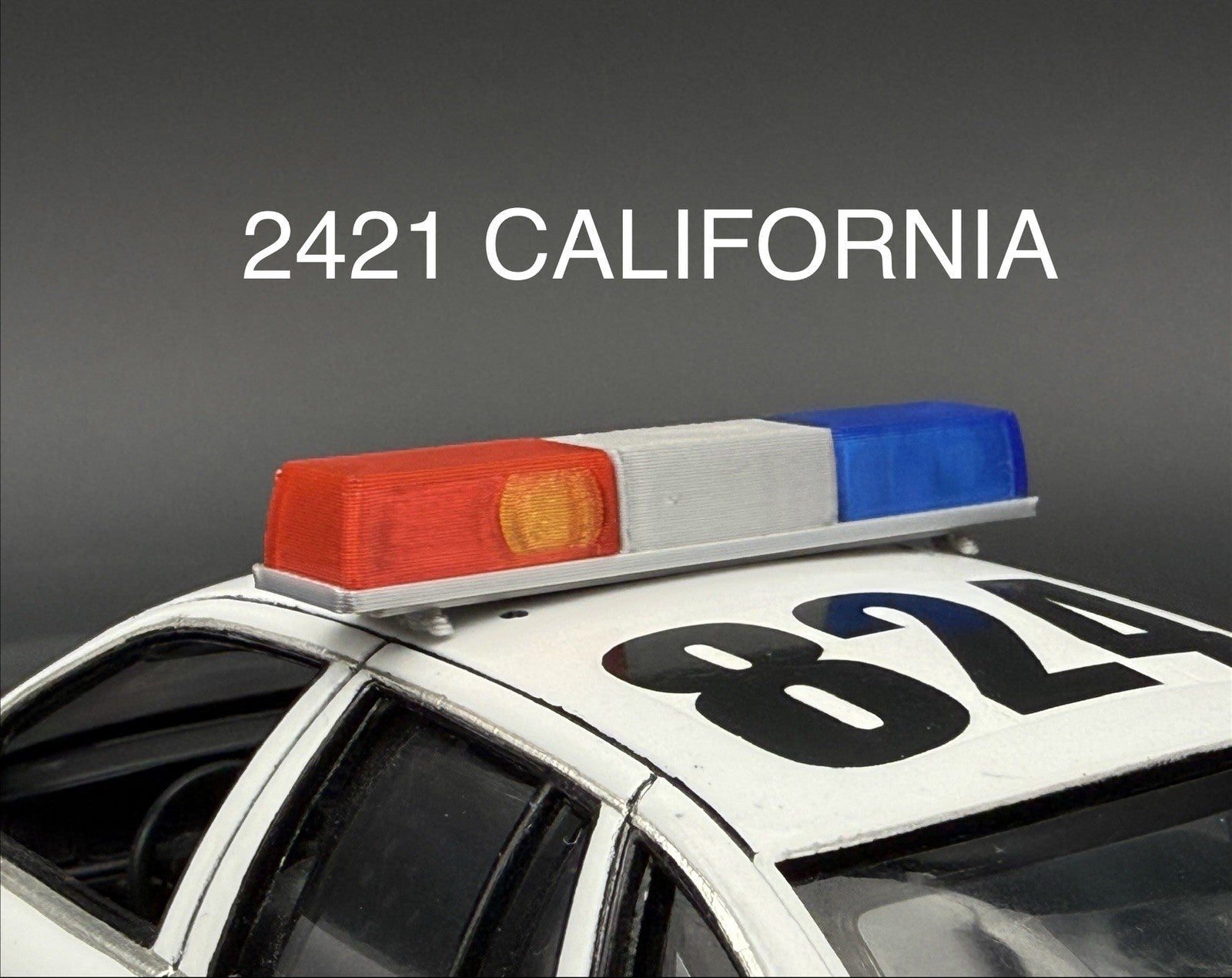 1/24 25 Blue Red California Twinsonic Lightbar Police Sheriff Highway Patrol0