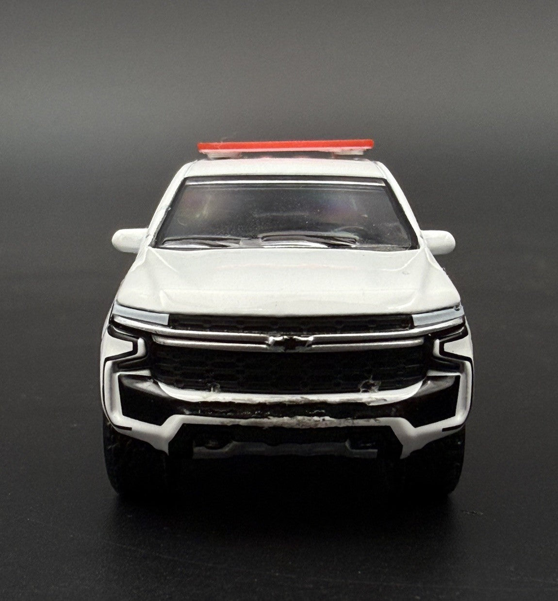2-Pack 1/64 Scale Model Silver Top Red LED Style Whelen Lightbar 6402RS10