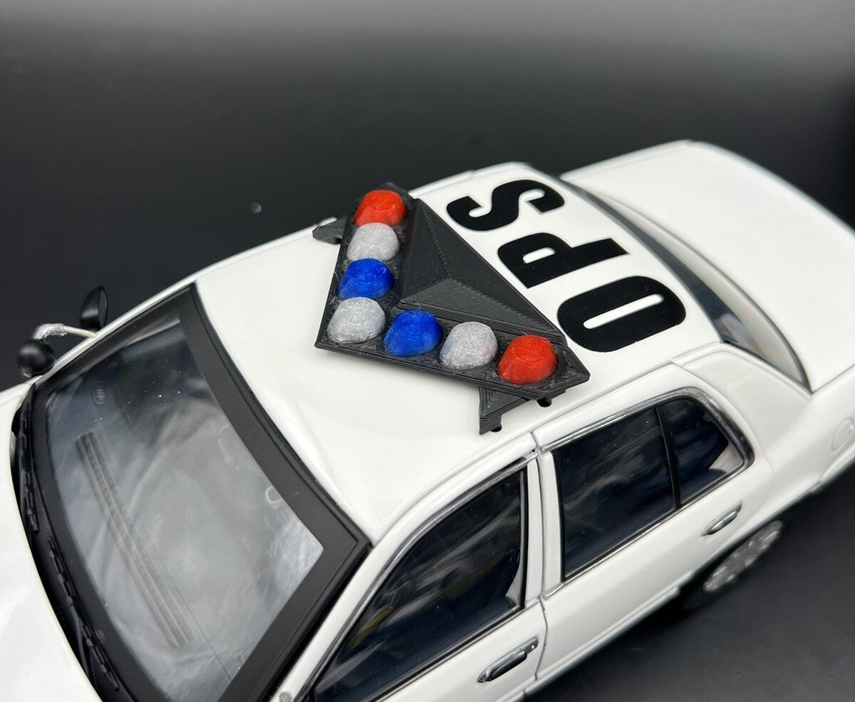 1/18 LED Ready LVMPD Blue Red Federal Signal Vision SLR Lightbar Police Car2