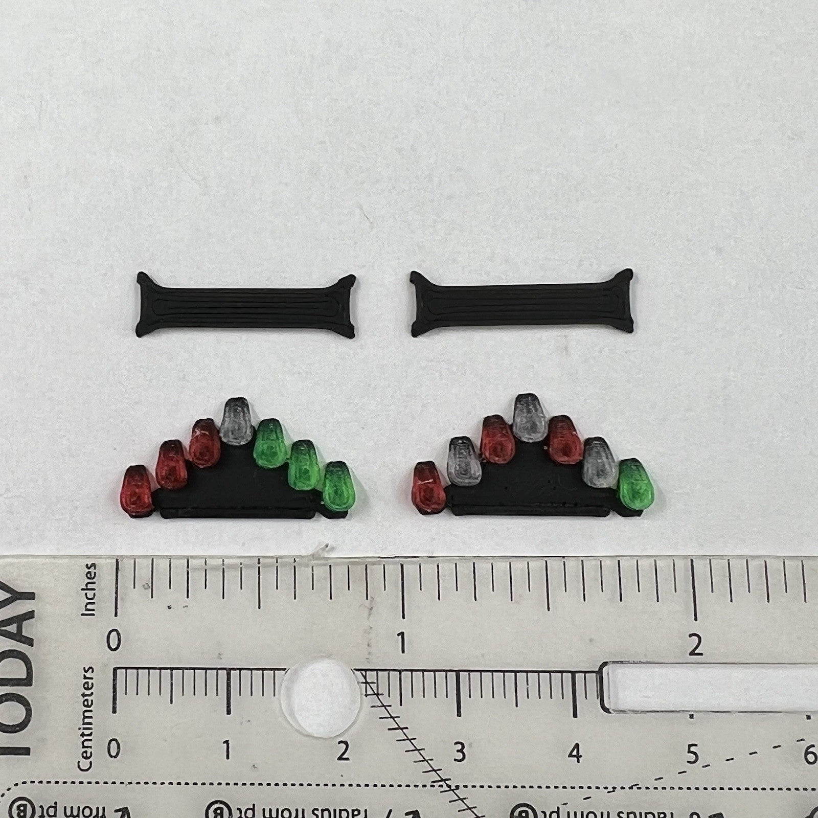 2 Pack 1/64 Chicago Fire CFD Green Red Vector Vision Lightbar SUV Truck Engine1