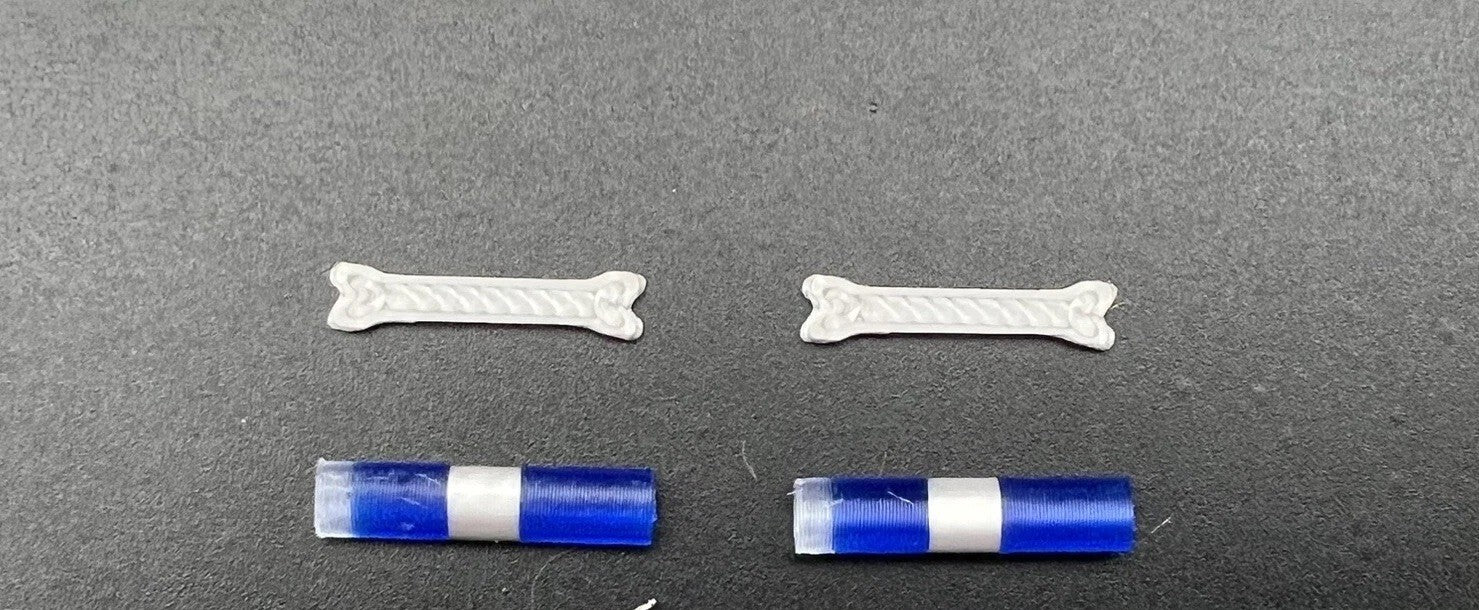 4 Pack 1/87 Blue Clear Chrome Federal Signal Aerodynic Lightbar Police Sheriff1