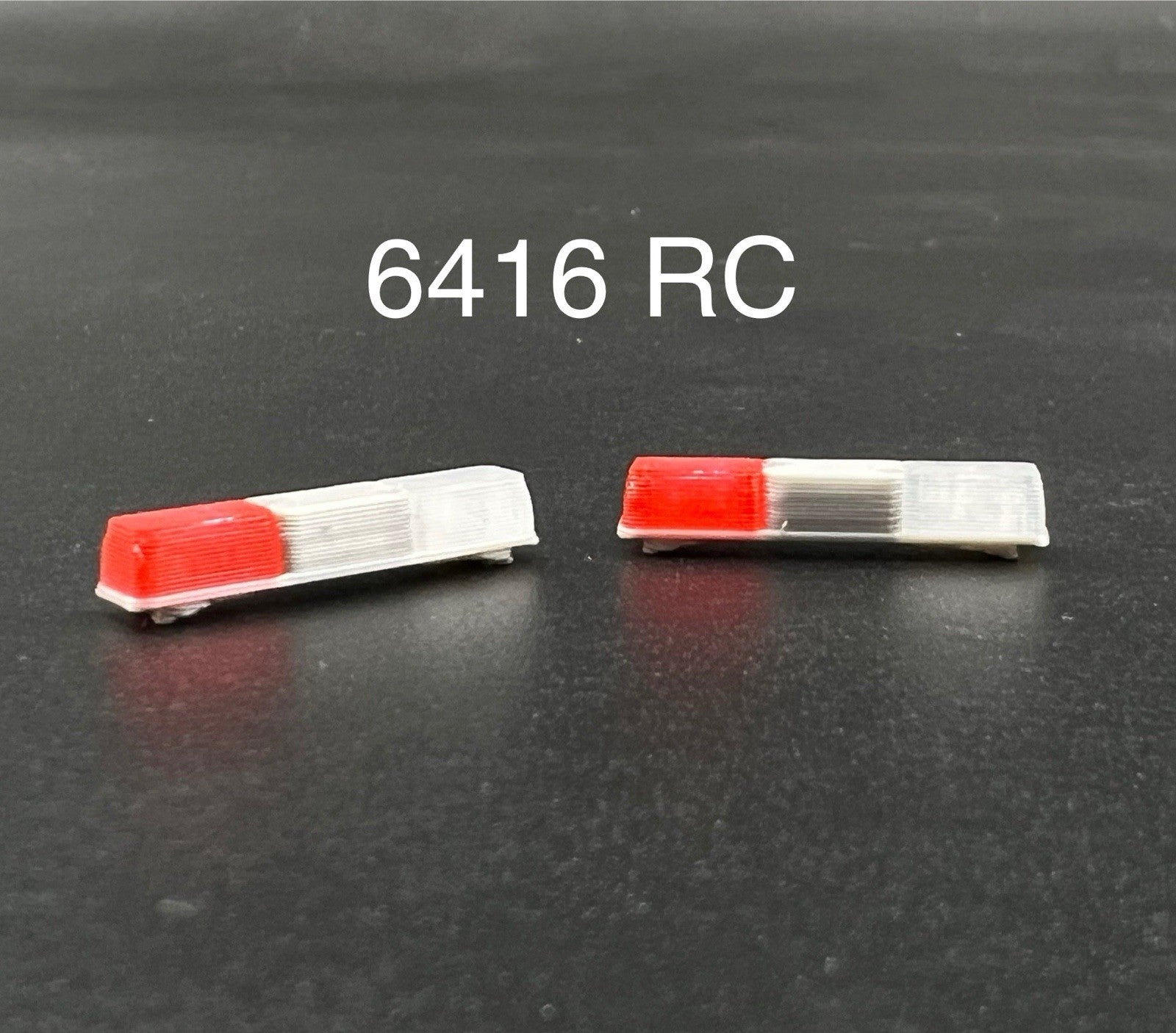 2 Pack 1/64 Red Clear Federal Signal Twinsonic Lightbar Greenlight Police Fire0